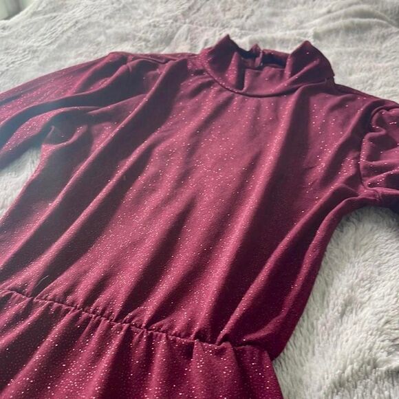 Lucy-in-the-sky Women's Burgundy and Red Dress - Picture 7 of 7